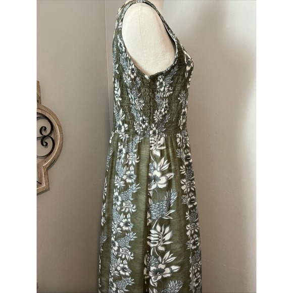 Vintage‎ Faith Smocked Tank Dress Boho Hippie Beach Multi Print XL - Picture 4 of 16